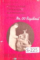 Sundstrand-Sunstrand No. 00 Rigidmil Operation and Parts Manual Year (1940)-No. 00-01